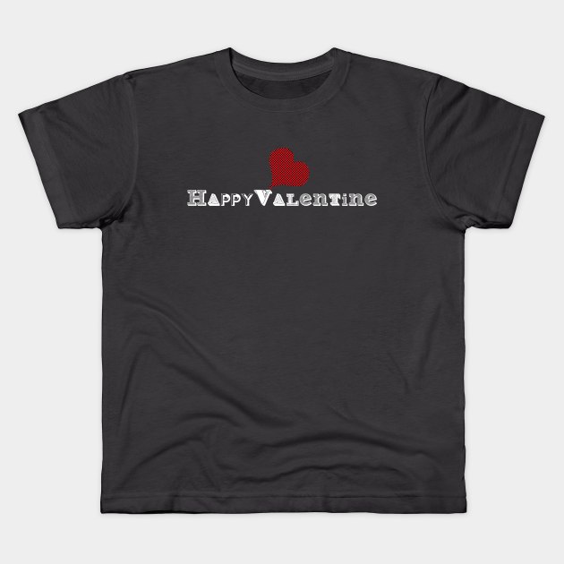 Red Heart Valentine Kids T-Shirt by emma17